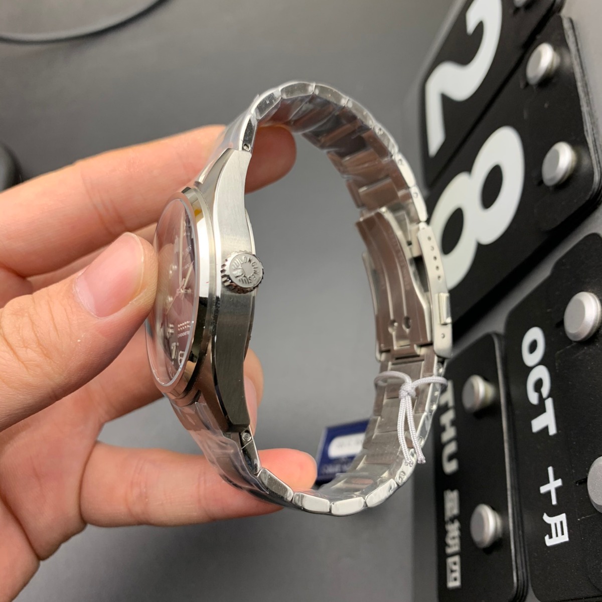 Longines watch angled view