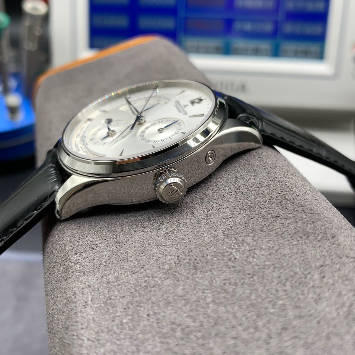 Jaeger-LeCoultre world-time watch detailed view