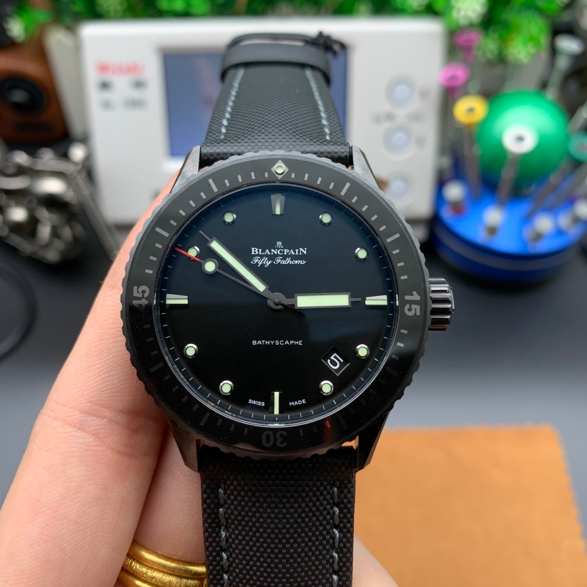 Blancpain Fifty Fathoms Bathyscaphe Black Ceramic Automatic Watch